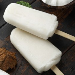 Paleta helada de yogurt sabor coco